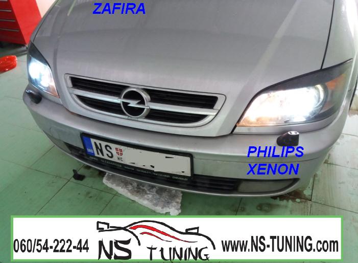 opel zafira xenon svetla h7 sijalica d2s philips ugradnja novi sad